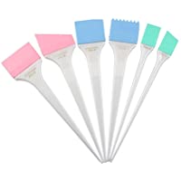 Los mejores  - Lurrose Cepillo de Tinte de Silicona de 6 piezas para el Teñido del Cabello Pincel de Mezcla de Color de Cabello para…